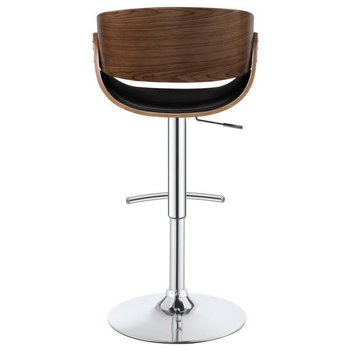 Dana - Adjustable Bar Stool - Black And Chrome Adjustable Height modern furniture Contempo Furniture