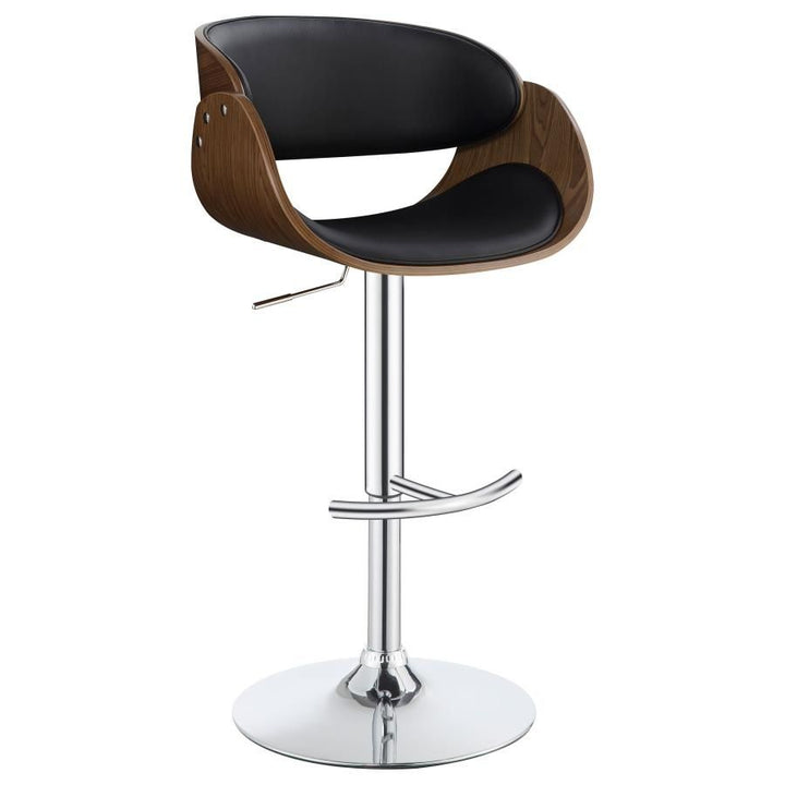 Dana - Adjustable Bar Stool - Black And Chrome Adjustable Height modern furniture Contempo Furniture