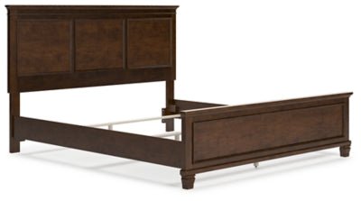 Danabrin California King Panel Bed - Dark Brown Panel Bed modern furniture Contempo Furniture