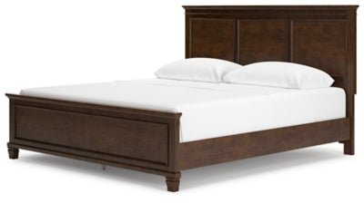 Danabrin California King Panel Bed - Dark Brown Panel Bed modern furniture Contempo Furniture