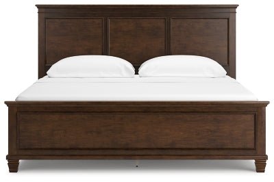 Danabrin California King Panel Bed - Dark Brown Panel Bed modern furniture Contempo Furniture