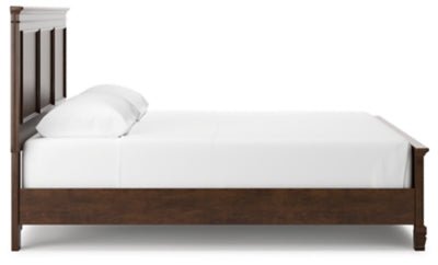 Danabrin California King Panel Bed - Dark Brown Panel Bed modern furniture Contempo Furniture