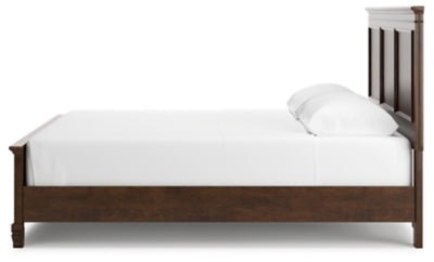 Danabrin California King Panel Bed - Dark Brown Panel Bed modern furniture Contempo Furniture
