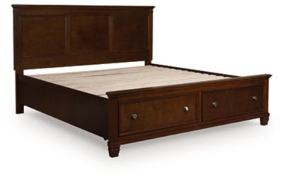 Danabrin California King Panel Storage Bed - Dark Brown | Ashley Furniture