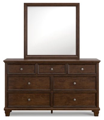 Danabrin Dresser and Mirror - Dark Brown Dresser &amp; Mirror modern furniture Contempo Furniture
