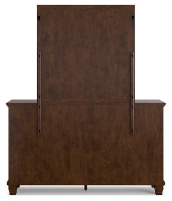 Danabrin Dresser and Mirror - Dark Brown Dresser &amp; Mirror modern furniture Contempo Furniture
