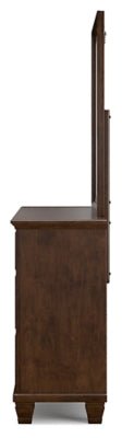 Danabrin Dresser and Mirror - Dark Brown Dresser &amp; Mirror modern furniture Contempo Furniture