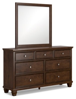 Danabrin Dresser and Mirror - Dark Brown Dresser &amp; Mirror modern furniture Contempo Furniture