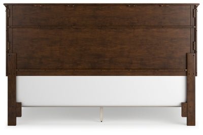 Danabrin King Panel Bed - Dark Brown Panel Bed modern furniture Contempo Furniture