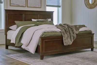 Danabrin King Panel Bed - Dark Brown Panel Bed modern furniture Contempo Furniture