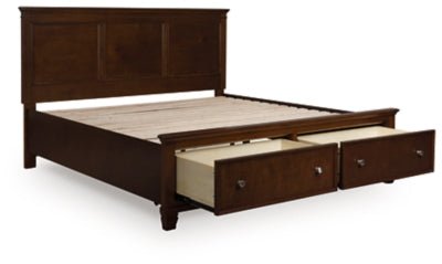 Danabrin King Panel Storage Bed - Dark Brown Storage Bed modern furniture Contempo Furniture