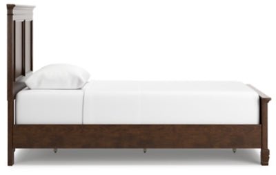 Danabrin Twin Panel Bed - Dark Brown Panel Bed modern furniture Contempo Furniture