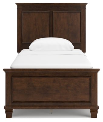Danabrin Twin Panel Bed - Dark Brown Panel Bed modern furniture Contempo Furniture