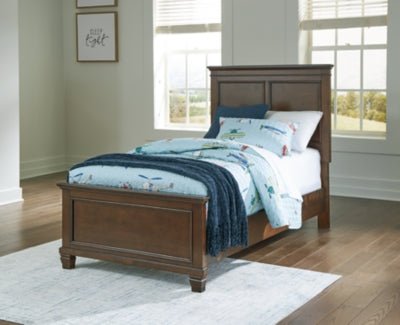 Danabrin Twin Panel Bed - Dark Brown Panel Bed modern furniture Contempo Furniture