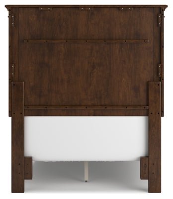 Danabrin Twin Panel Bed - Dark Brown Panel Bed modern furniture Contempo Furniture