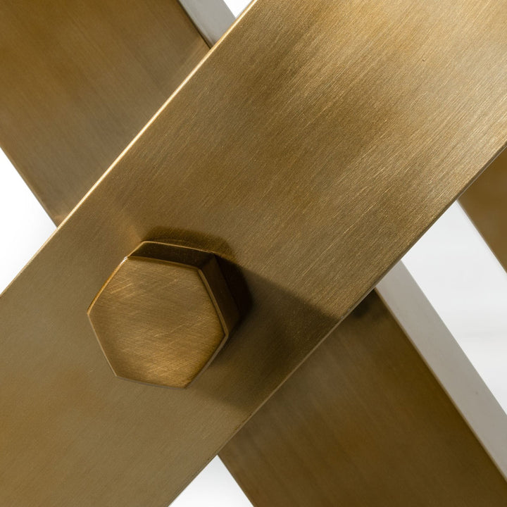Dandy - Modern Golden &amp; Glass Dining Table