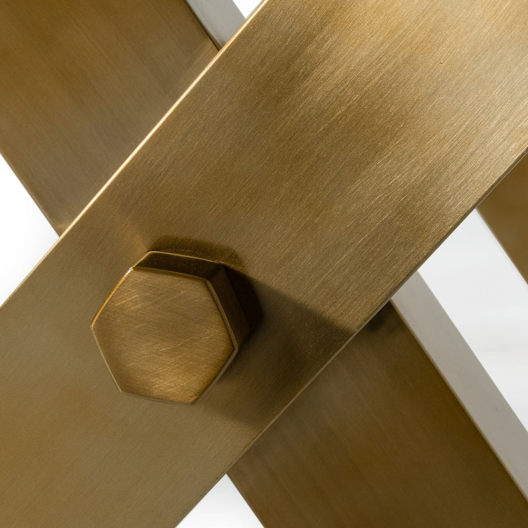 Dandy - Modern Golden & Glass Dining Table