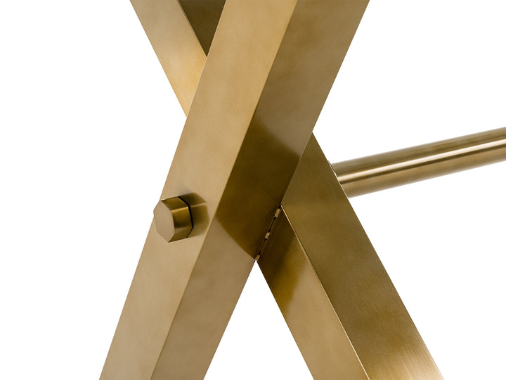 Dandy - Modern Golden &amp; 15mm Glass Dining Table