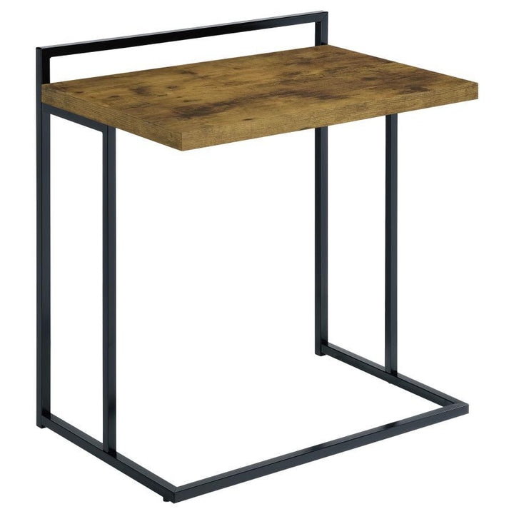 Dani - Rectangular C - Shaped Sofa Side Table - Rustic Nutmeg Side Table modern furniture Contempo Furniture