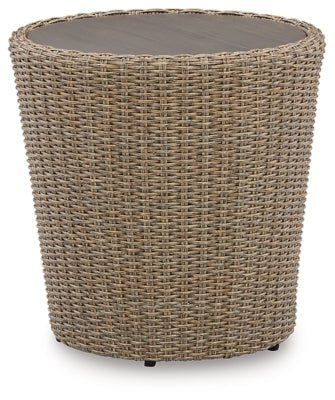 Danson Outdoor End Table - Beige End Table modern furniture Contempo Furniture