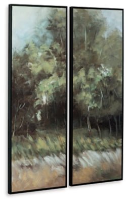 Dansot Wall Art (Set of 2) - Green Canvas Art Set modern furniture Contempo Furniture