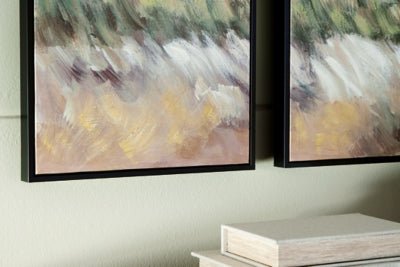 Dansot Wall Art (Set of 2) - Green Canvas Art Set modern furniture Contempo Furniture