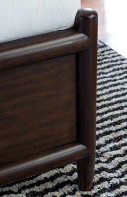 Dantenton California King Panel Bed - Dark Brown Panel Bed modern furniture Contempo Furniture