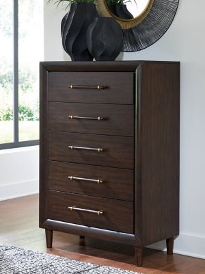 Dantenton Chest of Drawers - Dark Brown Accent Chest modern furniture Contempo Furniture
