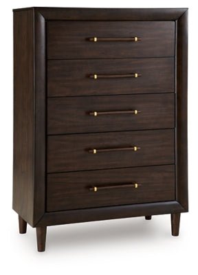 Dantenton Chest of Drawers - Dark Brown Accent Chest modern furniture Contempo Furniture