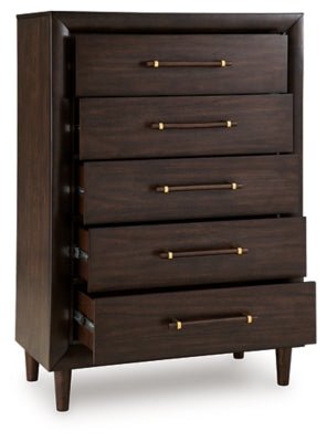 Dantenton Chest of Drawers - Dark Brown Accent Chest modern furniture Contempo Furniture