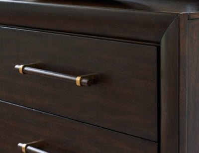 Dantenton Dresser - Dark Brown Dresser modern furniture Contempo Furniture