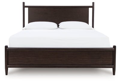 Dantenton Queen Panel Bed - Dark Brown Panel Bed modern furniture Contempo Furniture