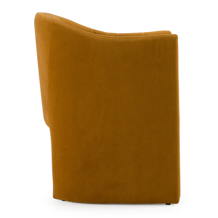 Danube  Modern Burnt Orange Fabric Dining Chair