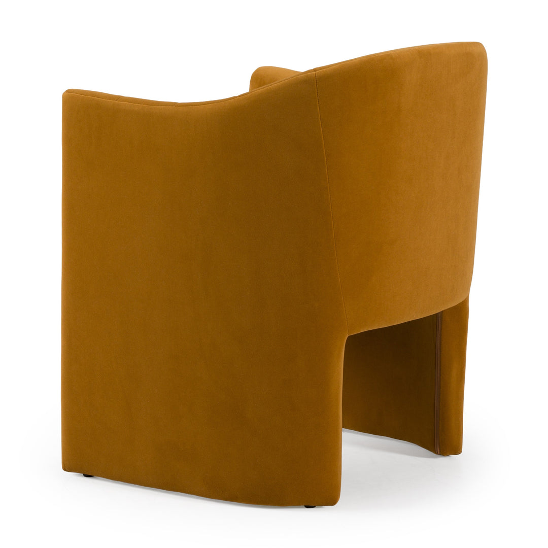 Danube  Modern Burnt Orange Fabric Dining Chair