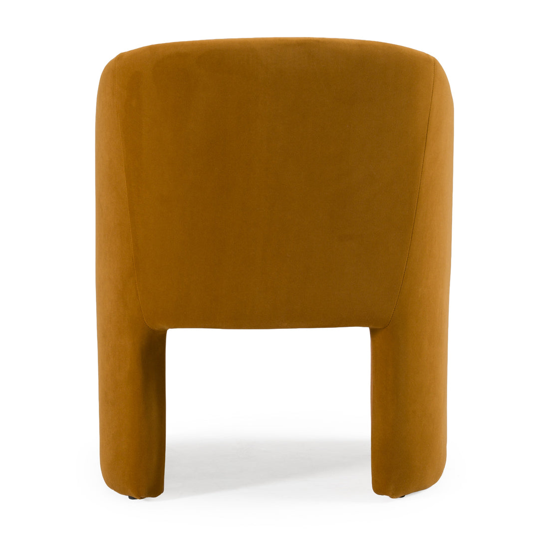 Danube  Modern Burnt Orange Fabric Dining Chair
