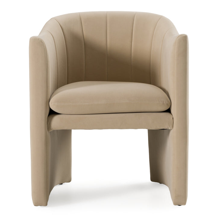 Danube  Modern Beige Fabric Dining Chair