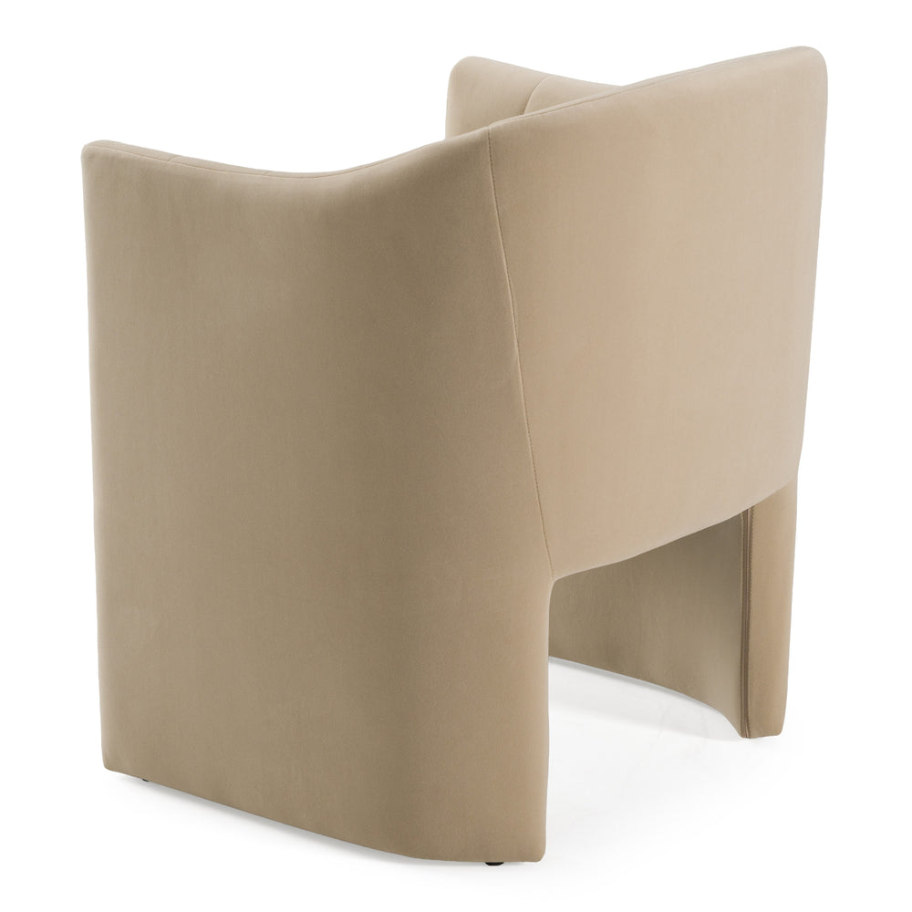 Danube - Modern Beige Fabric Dining Chair - View 8
