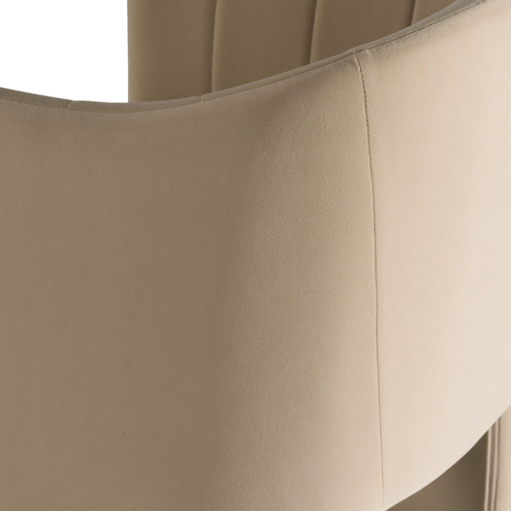 Danube - Modern Beige Fabric Dining Chair - View 7