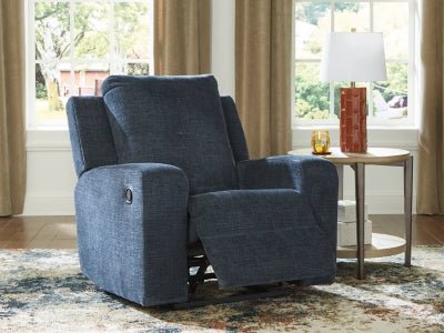 Danum Recliner - Blue Reclining Chair modern furniture Contempo Furniture