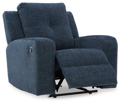 Danum Recliner - Blue Reclining Chair modern furniture Contempo Furniture