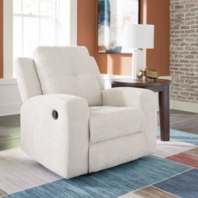 Danum Recliner - White Reclining Chair modern furniture Contempo Furniture