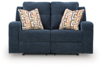 Danum Reclining Loveseat - Blue | Ashley Furniture
