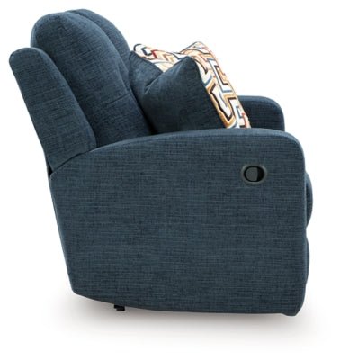Danum Reclining Loveseat - Blue Reclining Loveseat modern furniture Contempo Furniture