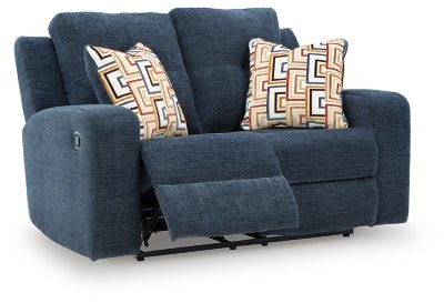 Danum Reclining Loveseat - Blue Reclining Loveseat modern furniture Contempo Furniture