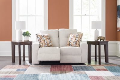 Danum Reclining Loveseat - White Reclining Loveseat modern furniture Contempo Furniture