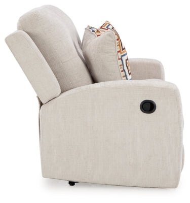 Danum Reclining Loveseat - White Reclining Loveseat modern furniture Contempo Furniture