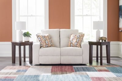 Danum Reclining Loveseat - White Reclining Loveseat modern furniture Contempo Furniture
