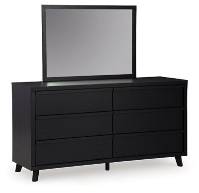 Danziar Dresser and Mirror - Black | Ashley Furniture