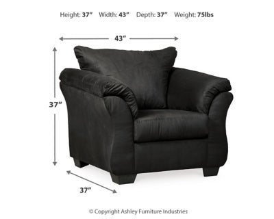 Darcy Chair - Black Arm Chair modern furniture Contempo Furniture