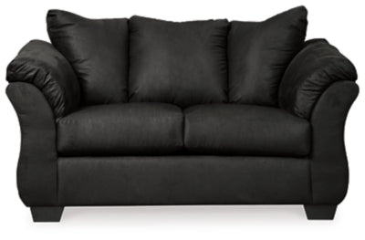 Darcy Loveseat - Black Stationary Loveseat modern furniture Contempo Furniture